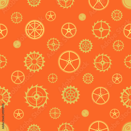 Seamless rusty cogwheel pattern