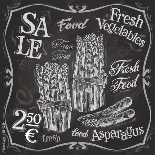 asparagus vector logo design template. fresh vegetables, food or