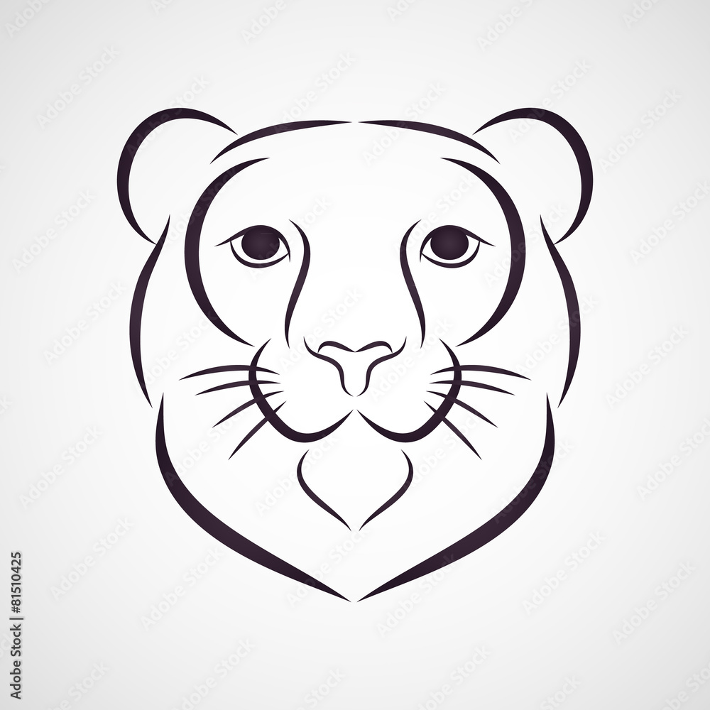 Naklejka premium Snow Leopard logo vector