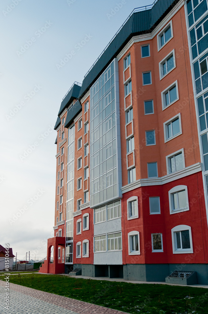 New colorful multi-storey building