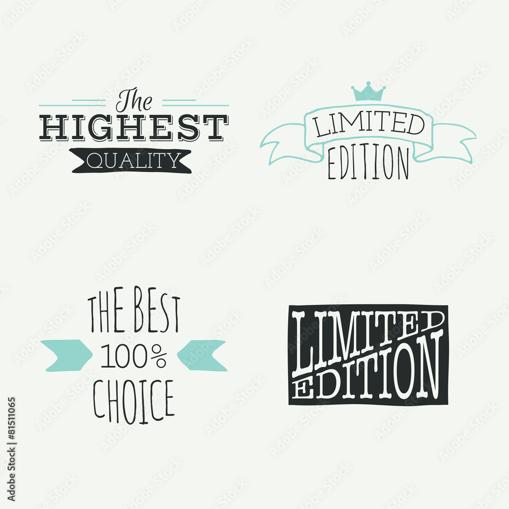 Limited Edition hand lettering.