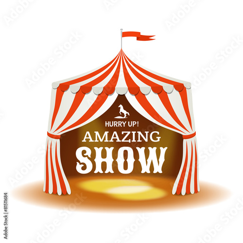 Circus tent. Vector illustration