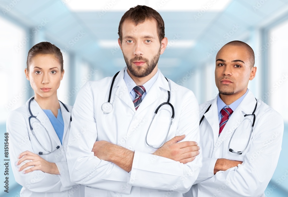 Doctor. Doctors Standing Outside A Hospital Doctor. Doctors Standing Outside A Hospital