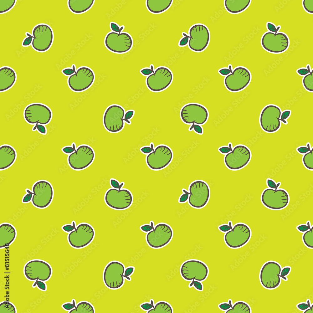 Vector doodle hand drawn apple seamless pattern Vector doodle hand drawn apple seamless pattern
