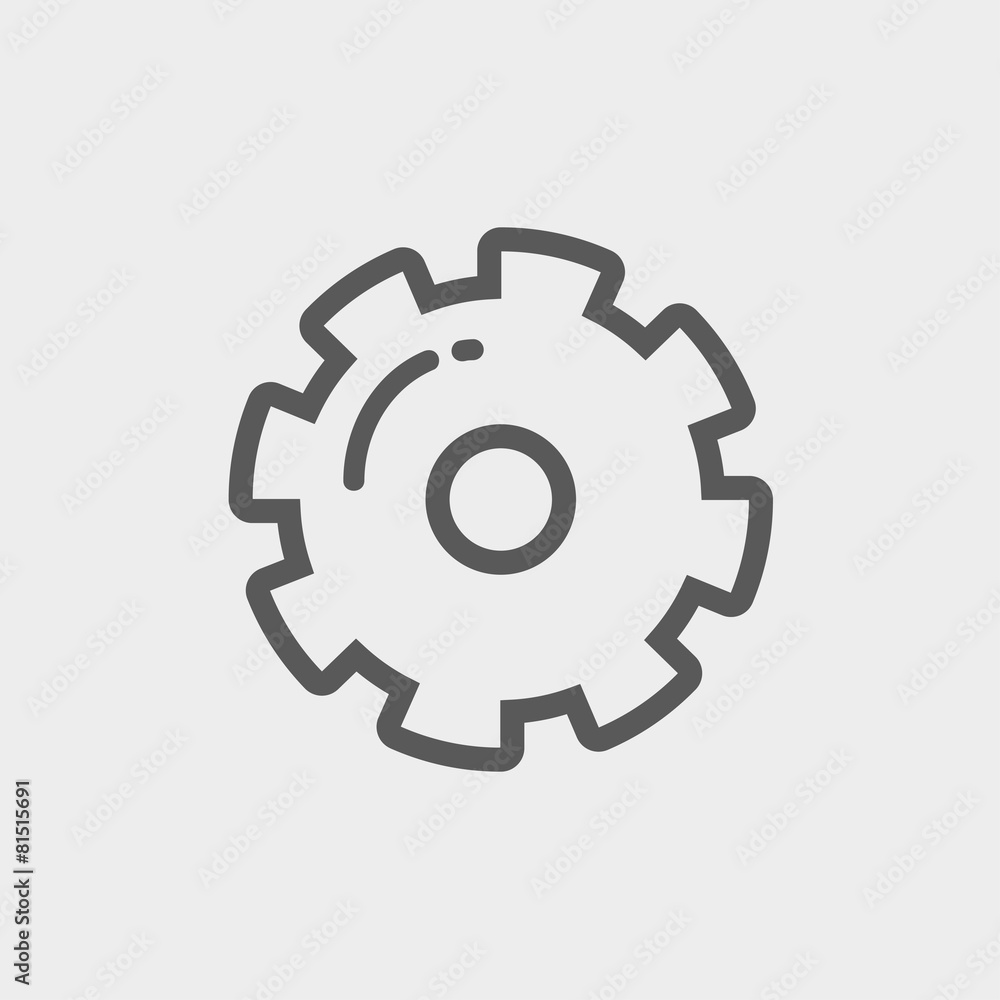 Gear thin line icon Gear thin line icon