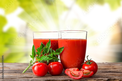 Fresh tomato juice, healthy...