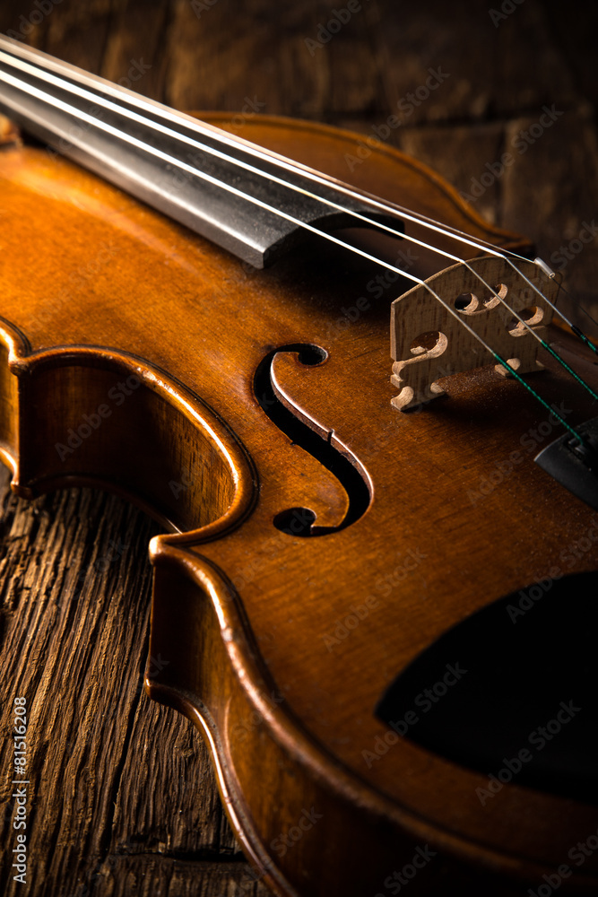 Fototapeta violin in vintage style