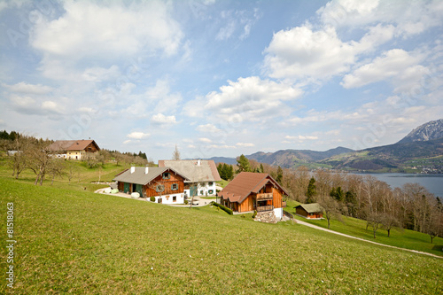 View over the lake Attersee, Salzburger Land - Alps Austria