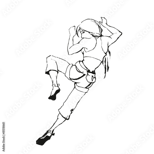 Climbing girl