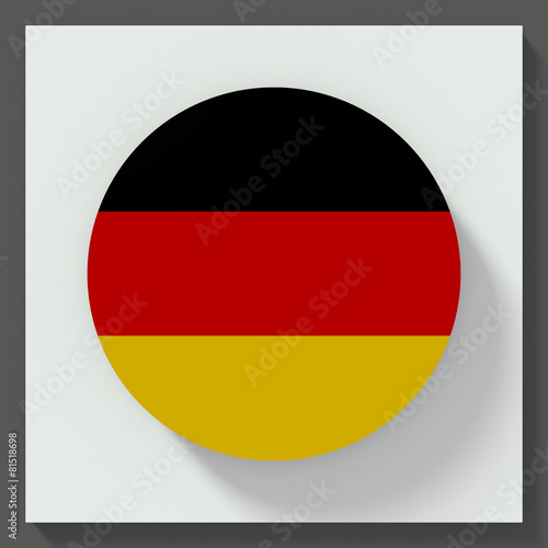 Button Germany flag isolated on white background