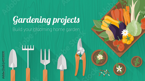Home gardening banner