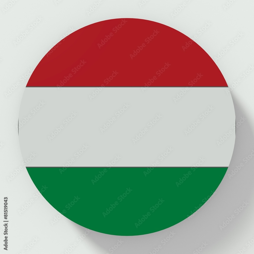 Button Hungary flag isolated on white background Button Hungary flag isolated on white background