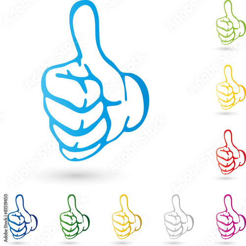 Hand, Logo, Daumen, Super