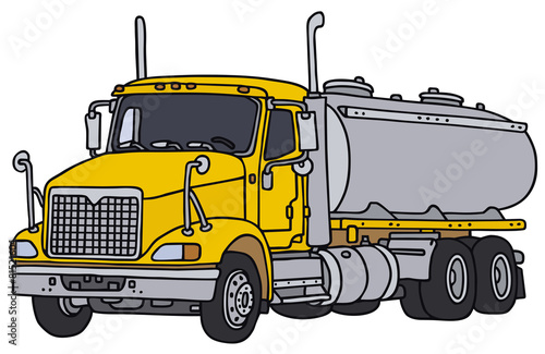 Hand drawing of an american tank truck