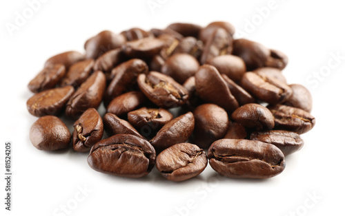 Coffee beans isolated on white