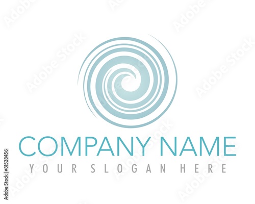 circle turning abstract logo image vector