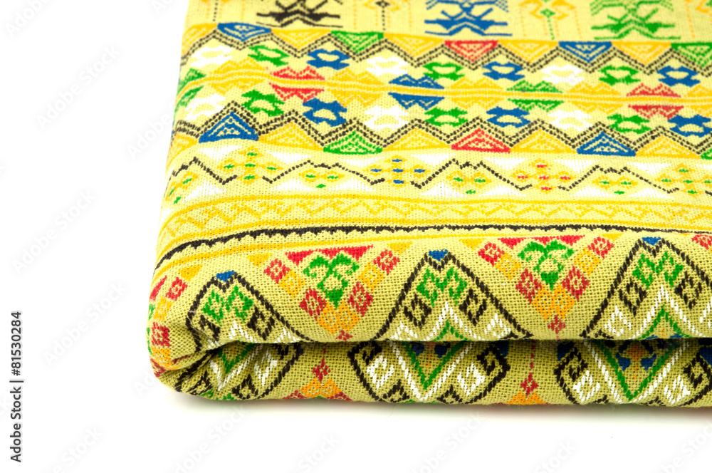 stack of Thai fabric stack of Thai fabric
