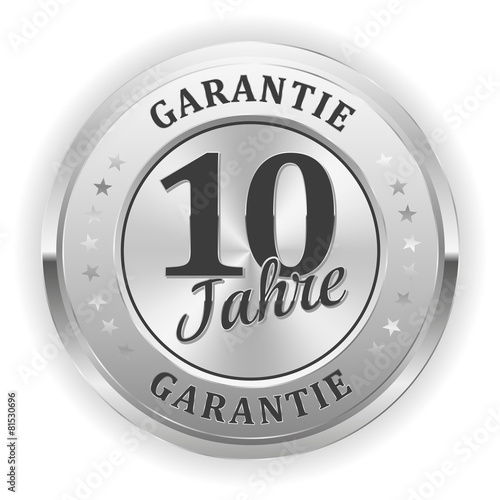 Silberner 10 Jahre Garantie Siegel