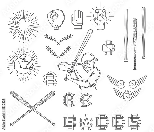 Collection of Baseball symbols