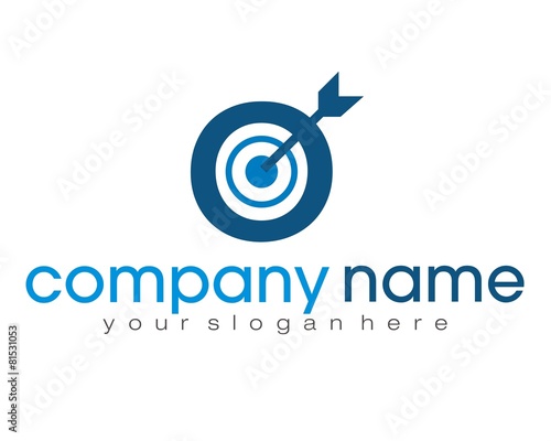 arrow circle archery darts logo image vector