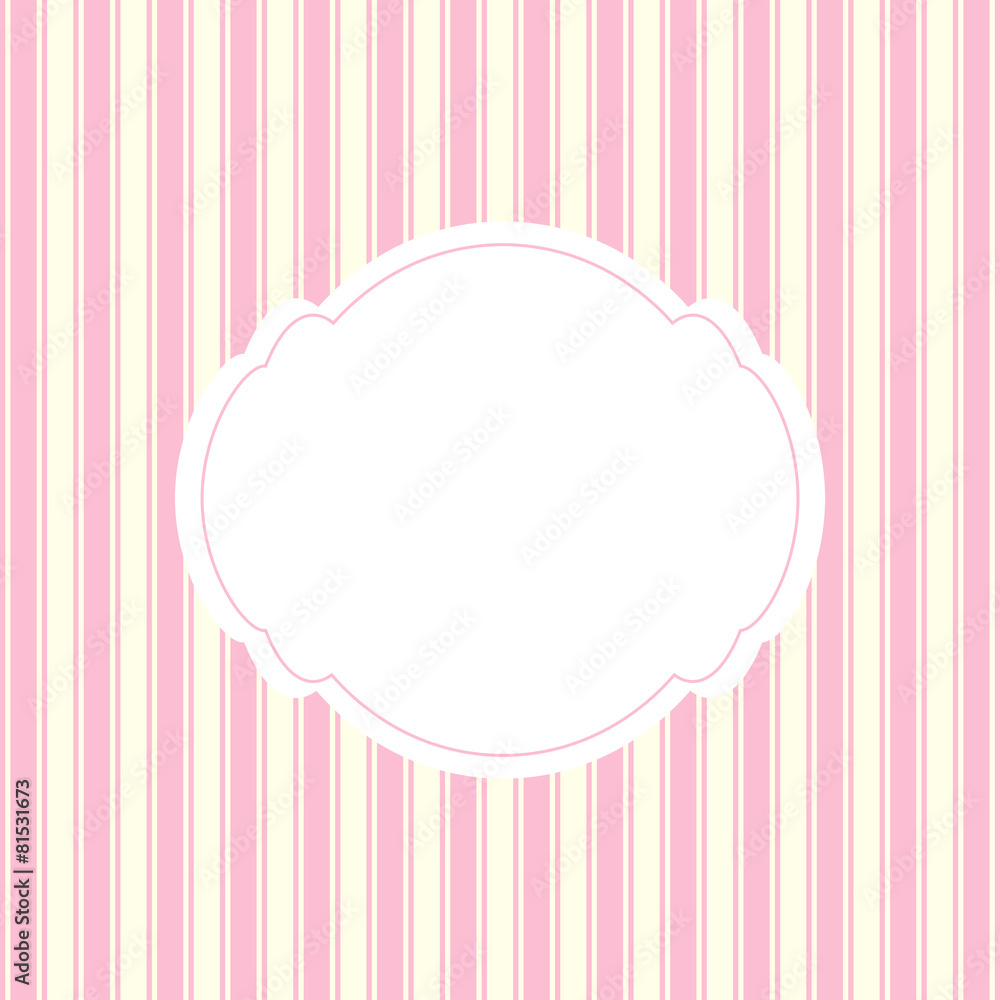 Pink greeting card template. Invitation.