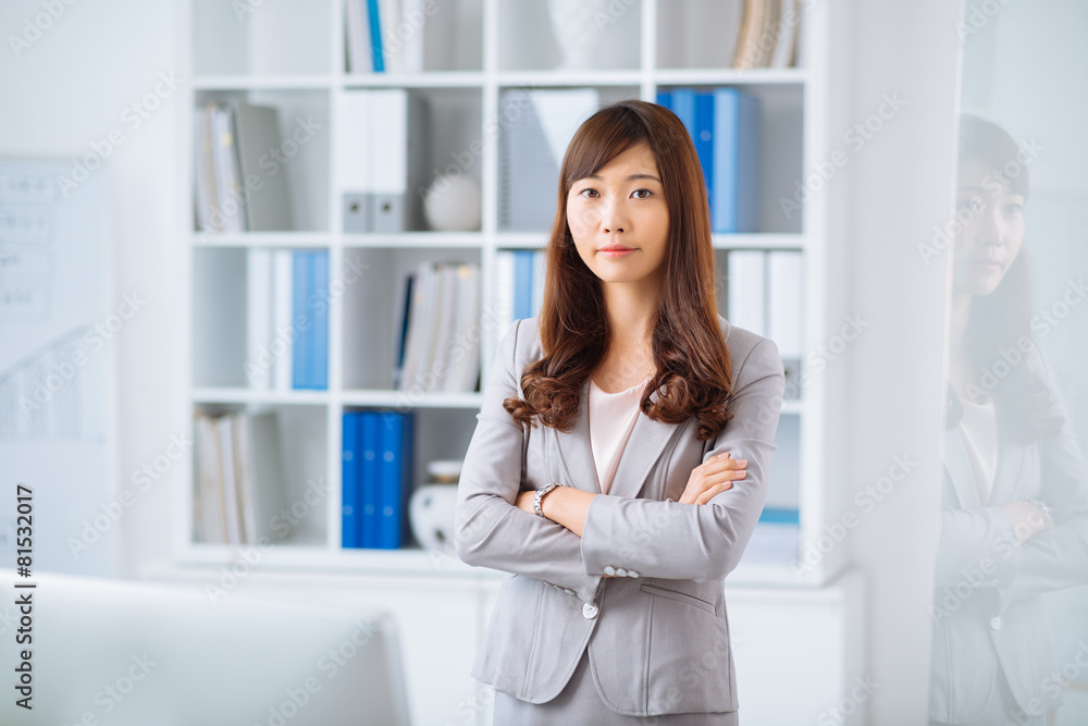 Confident Japanese business lady