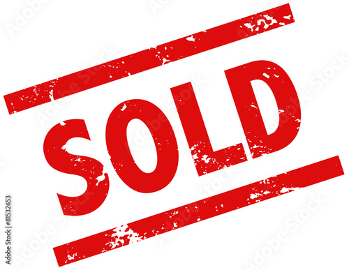 Sold Stamp red grunge