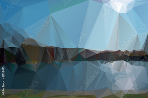 landscape in a minimalist style.