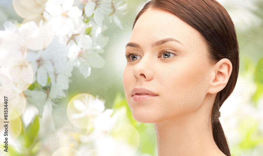 beautiful young woman face beautiful young woman face