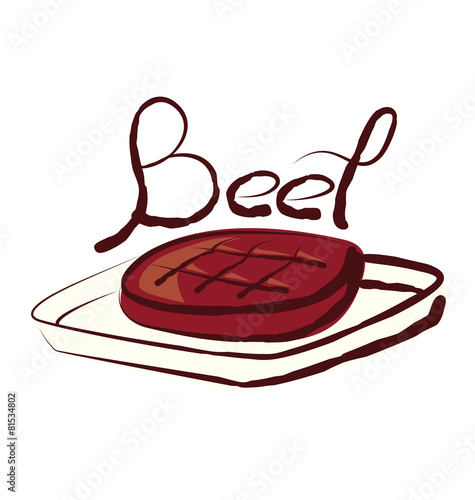 Vector Grilled Beef