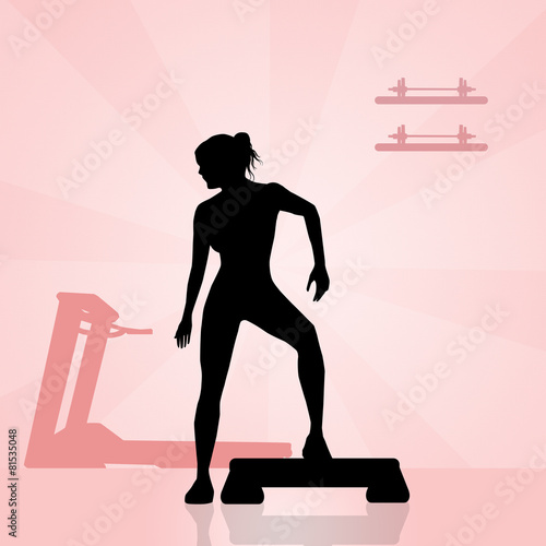 Slika na platnu step aerobic