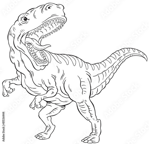 T-rex dinosaur outline