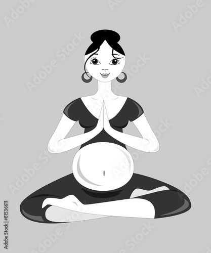 Yoga for pregnant women black