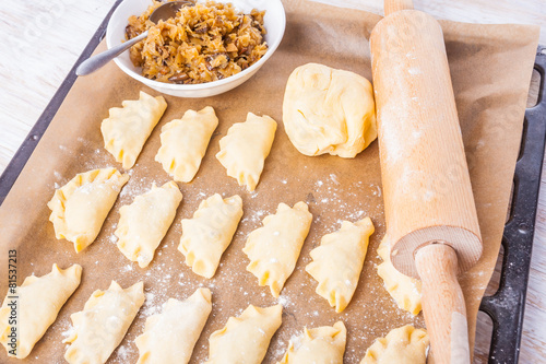 ravioli on a baking tray