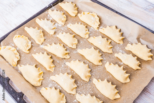 ravioli on a baking tray