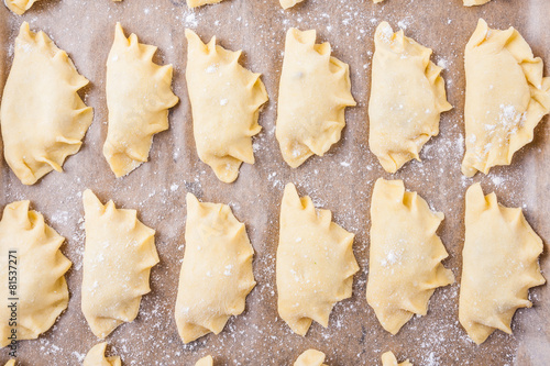 ravioli on a baking tray