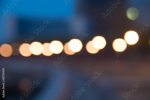 blurred lake night lights, defocused background © daizuoxin