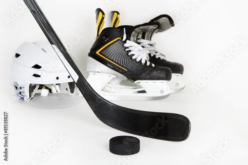 Hockey gear with copyspace