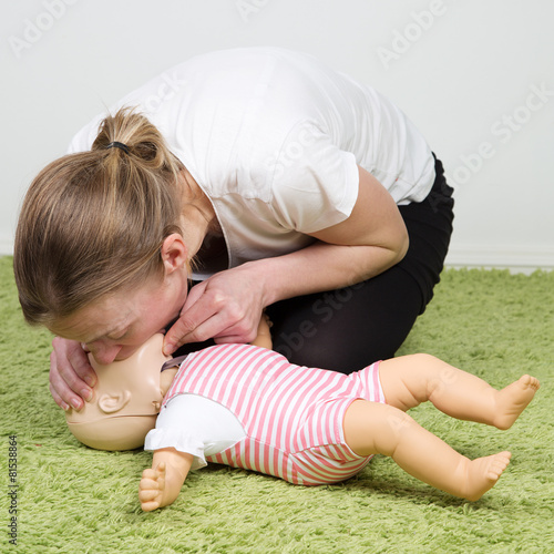 Infant CPR breathing