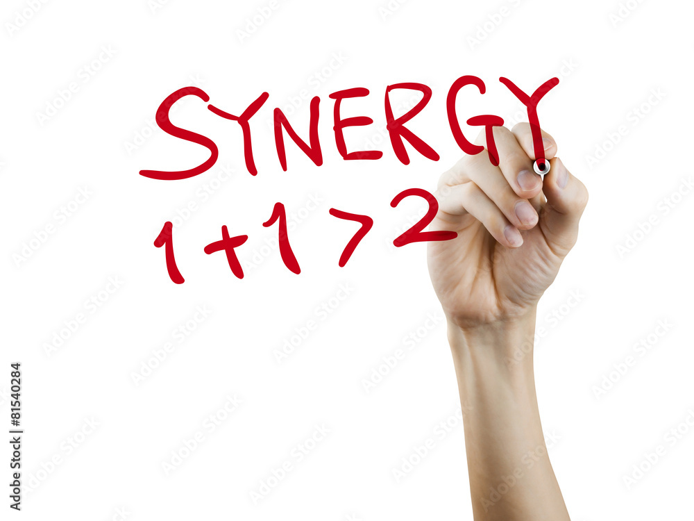 synergy word written by hand synergy word written by hand