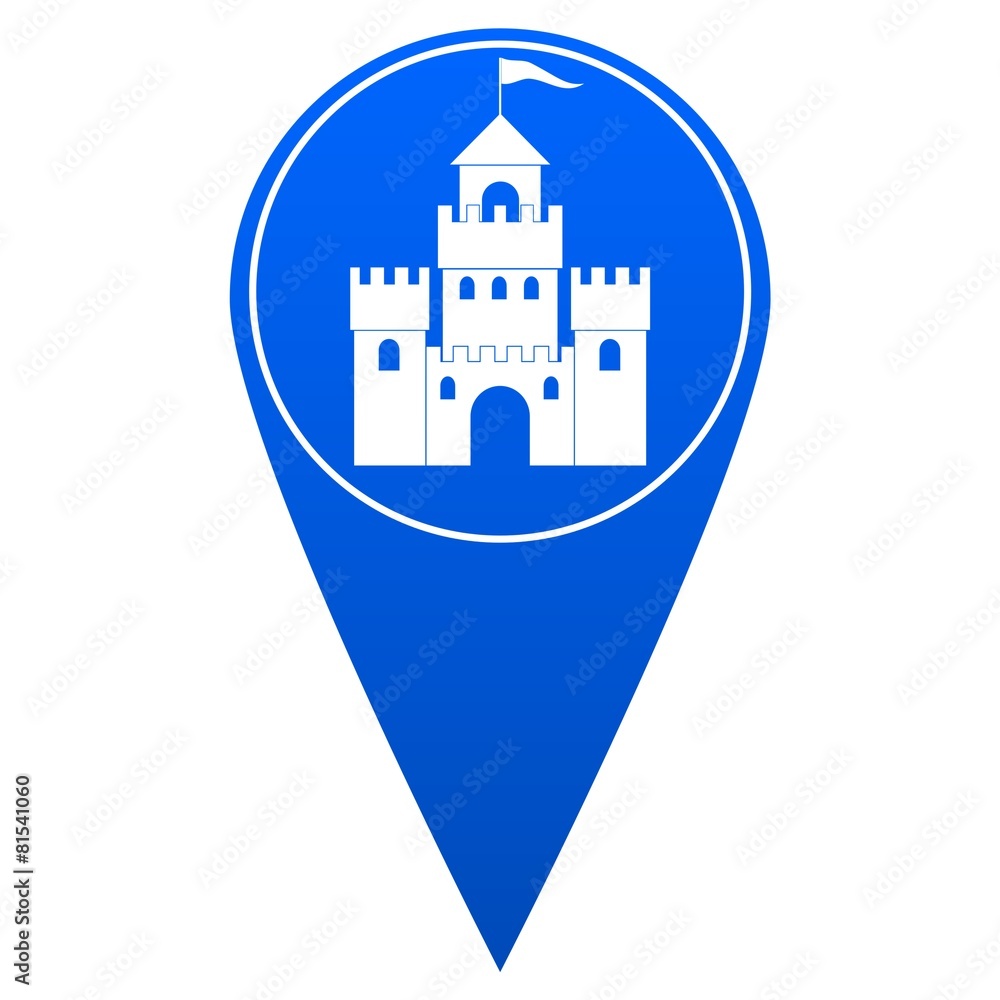 Castle map pointer - illustration