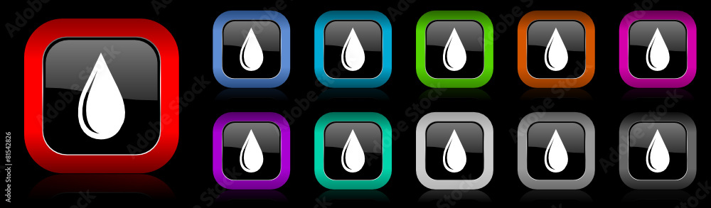 water vector icon set water vector icon set