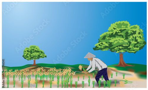 the agriculturist in farm vector design