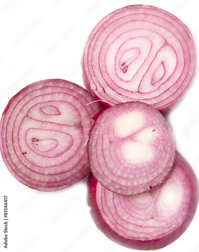 red onion rings macro red onion rings macro