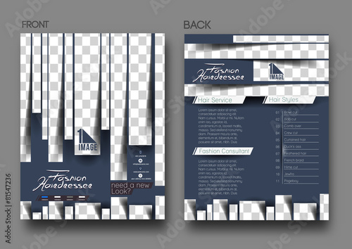 Hairdresser & Beauty Salon Bi-Fold Brochure Design