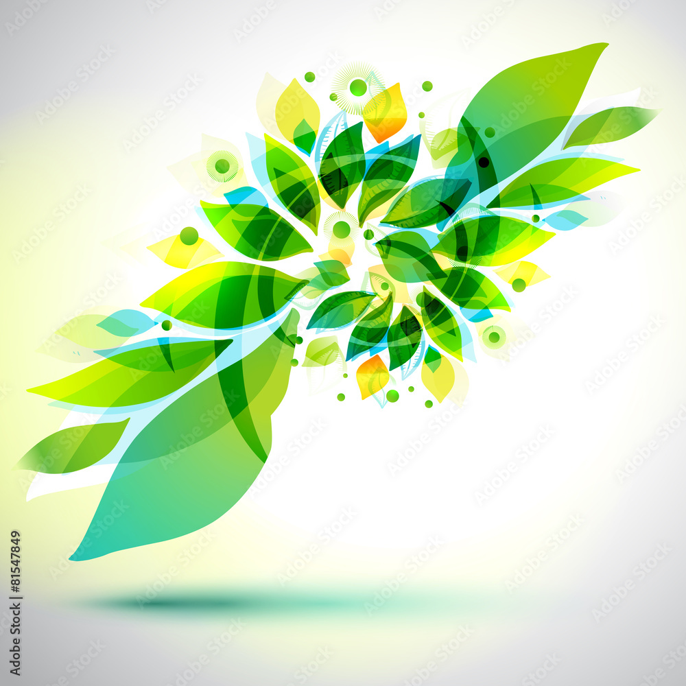 Obraz premium Summer decorative geometric flower sticker