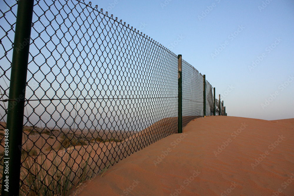 Fototapeta premium Fence in the desert