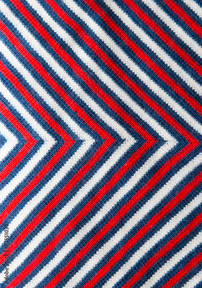 material with red black and white stripes