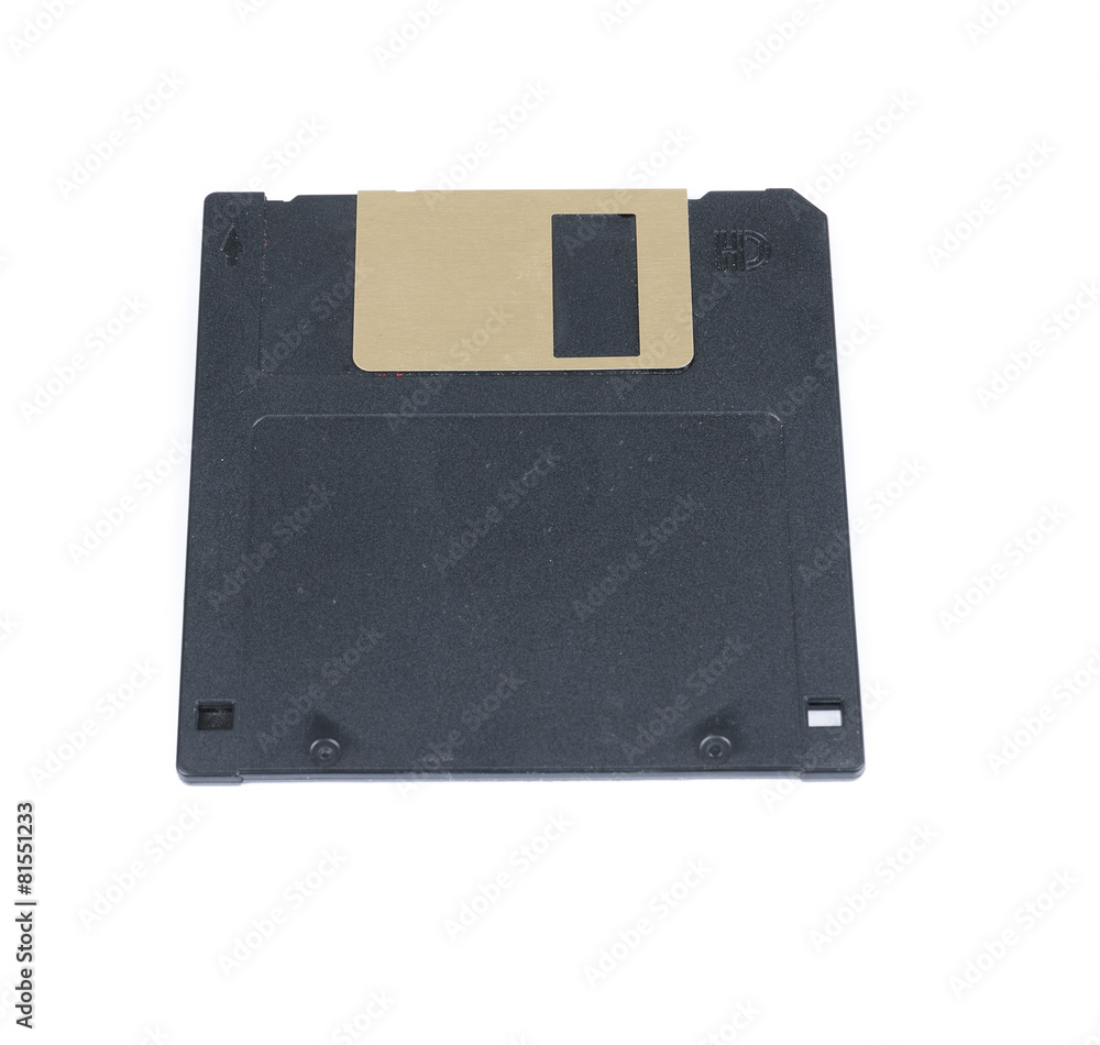 Black Floppy Disc Isolated on white Black Floppy Disc Isolated on white