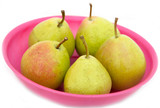 ripe pears in a bowl